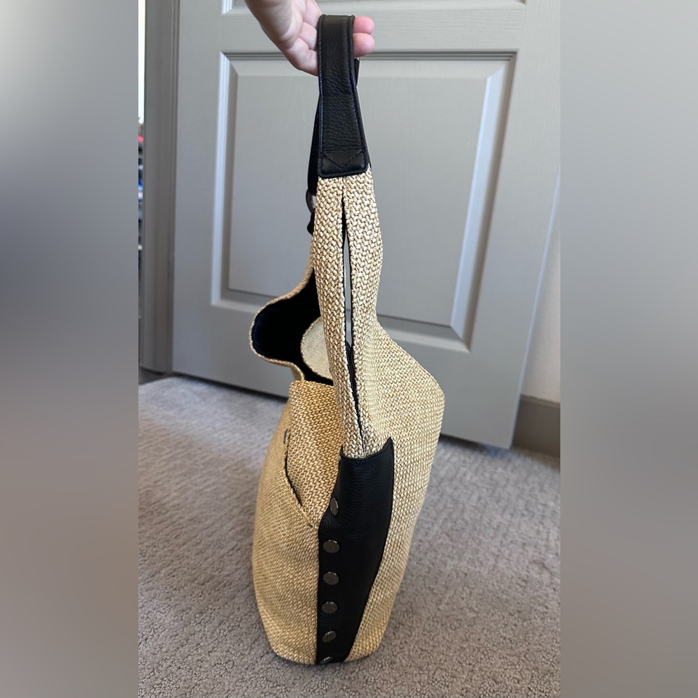 Hammitt Natural Straw Hobo with Black Leather Trim - Picture 7 of 15